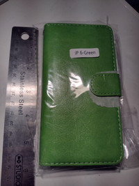 Étui portefeuille iPhone 6 couleur vert wallet case iP6-Green