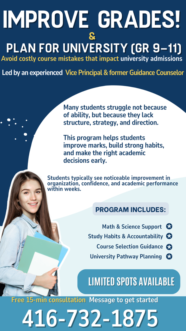 Ontario High School Planning Consultation | Grades 8-12