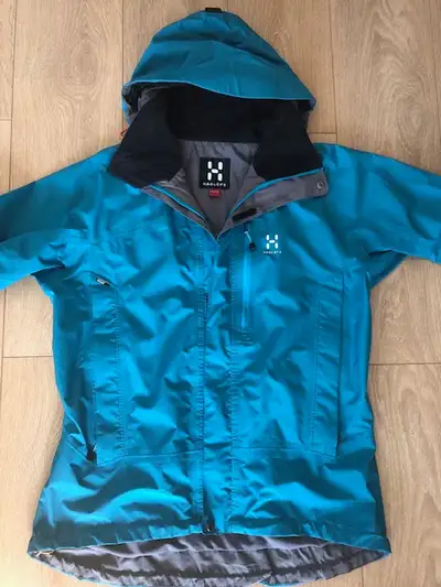 Haglöfs Gore-Tex Gorpcore Style Y2K Women’s Turquoise Jacket size L Performance Shell