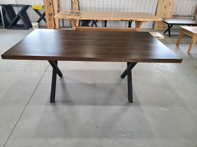 Just built! Reclaimed elm dining table, View more