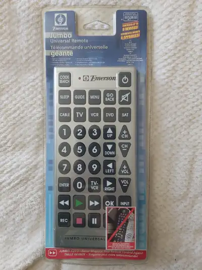 Brand New in Package! Emerson Jumbo Universal Remote, View more