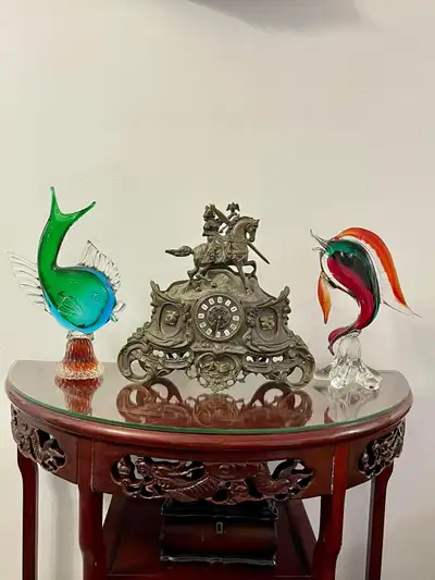 Vintage heavy solid brass clock ️ battery working-, View more