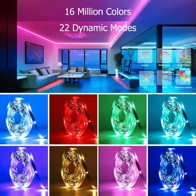 LED Lights 65.6 feet, LED Lights Strip for Bedroom Music Sync62864746340098121