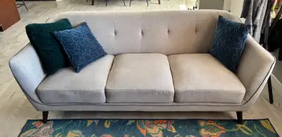 Mid Century Couch (grey) - $500 - Great Condition, View more