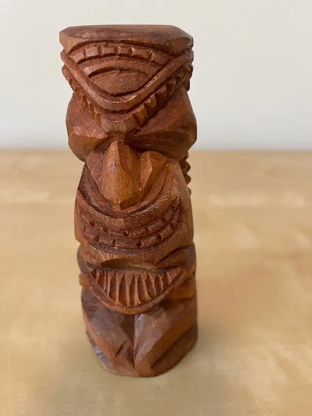 Tiki Statue Hand Carved solid wood, 