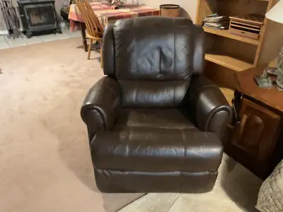 Genuine leather rocker/recliner, View more