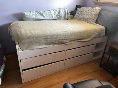 Twin Ikea mates bed, View more