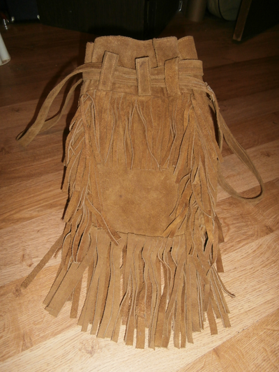 Hand-made Fringed Leather Possible Bag--, View more