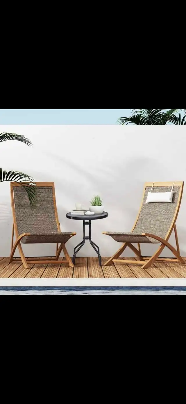 24"Patio Table Round Tempered Glass Top Outdoor Dining Steel Fra in Patio & Garden Furniture in Markham / York Region - Image 2