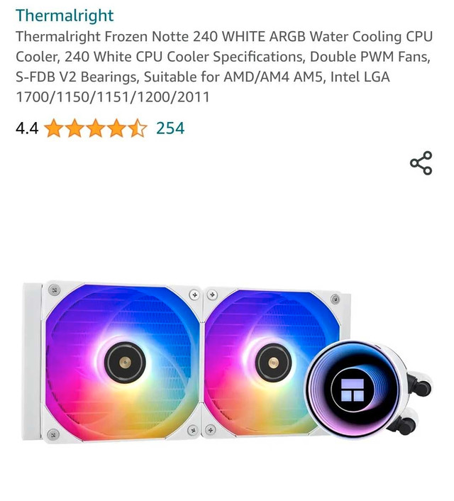 thermallight , CPU cooling system, in Other in Kitchener / Waterloo