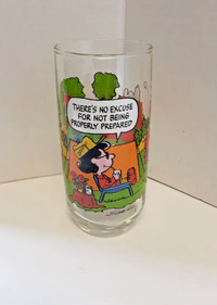 Camp Snoopy Collection Beverage Glass Peanuts Vintage