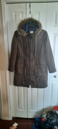 Brown Long winter coat size xl