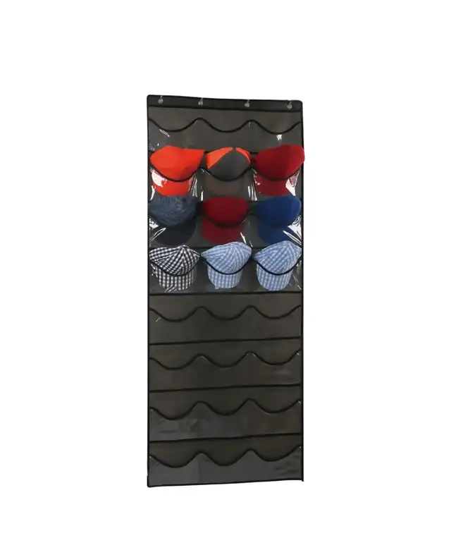 Hat Rack Organizer for Baseball Caps 24 Mesh Pockets Over Door in Storage & Organization in Oakville / Halton Region - Image 4