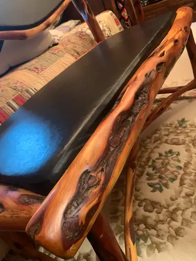 Unique Handcrafted Diamond Willow Bench, View more