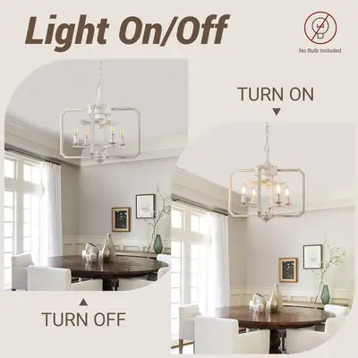 LVYEAYOU Chandelier Ceiling Fan, 20" Farmhouse Fandelier Ceiling, View more