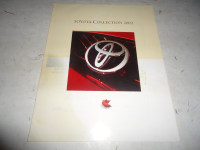 2002 Toyota Full Line Dealer Sales Brochure. Can mail in Canada.
