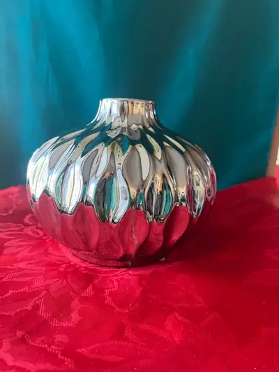 Bouclair Silver- finish  Ceramic Vase, View more