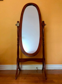 Vintage Traditional Queen Anna Style Solid Wood Floor Mirror
