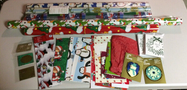 Christmas Gift Wrap, Cards, Tags, Trims - Most New Sealed in Hobbies & Crafts in Oakville / Halton Region