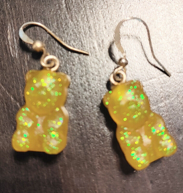 Handmade yellow gummy bear  earrings in Jewellery & Watches in City of Toronto