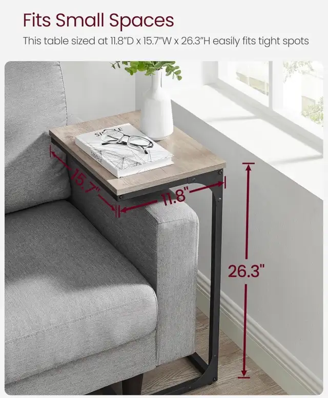 C-Shaped Sofa Side Table in Other Tables in Oshawa / Durham Region - Image 6