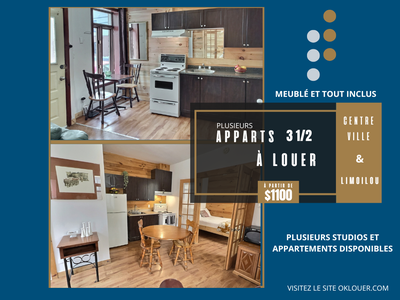Plusieurs appartements disponibles dès maintenant dans un secteur recherché ! Visitez notre site Okl...