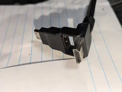6ft long. Lets you connect mini, micro and HDMI without needing an adapter. 7 available