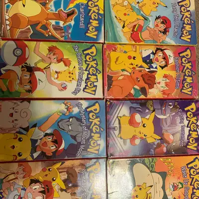 Relive the 90s with this vintage collection of Pokémon VHS tapes! 120 for all eight of them Pick up...