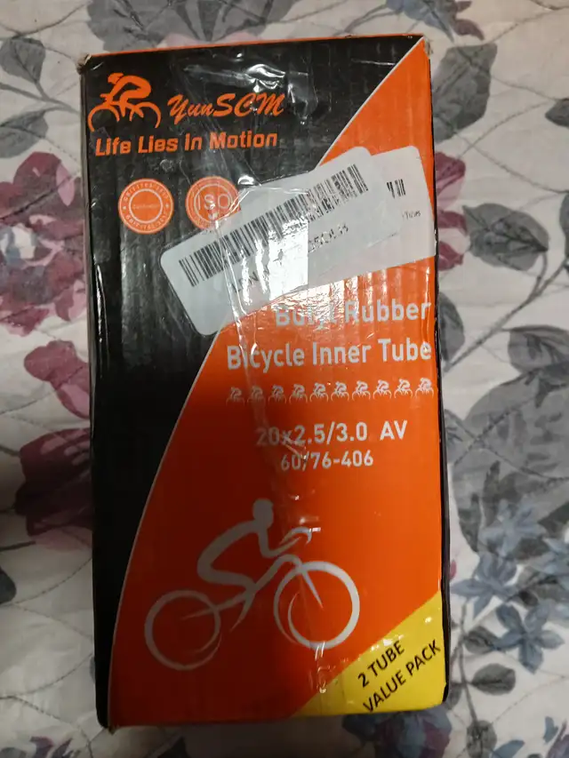 Butyl rubber bicycle inner tube 20x2.5/3.0 av in Fishing, Camping & Outdoors in City of Toronto - Image 2