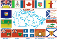 CANADA. CARTE POSTALE TOURISTIQUE "Provinces if Canada".