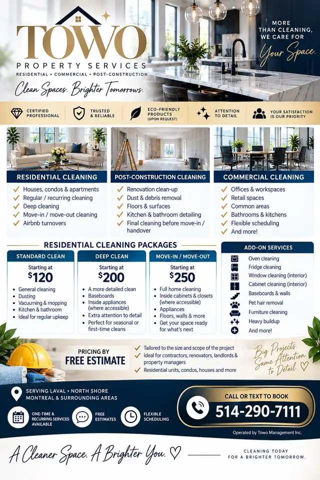 Residential & Post-Construction Cleaning | TOWO