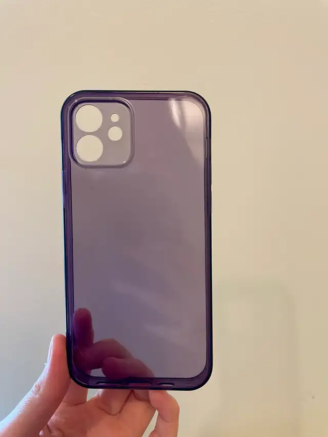 purple clear iPhone 12 case in Cell Phone Accessories in City of Toronto - Image 2