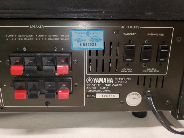 YAMAHA CR-840 NATURAL SOUND STEREO RECEIVER in General Electronics in City of Toronto - Image 9