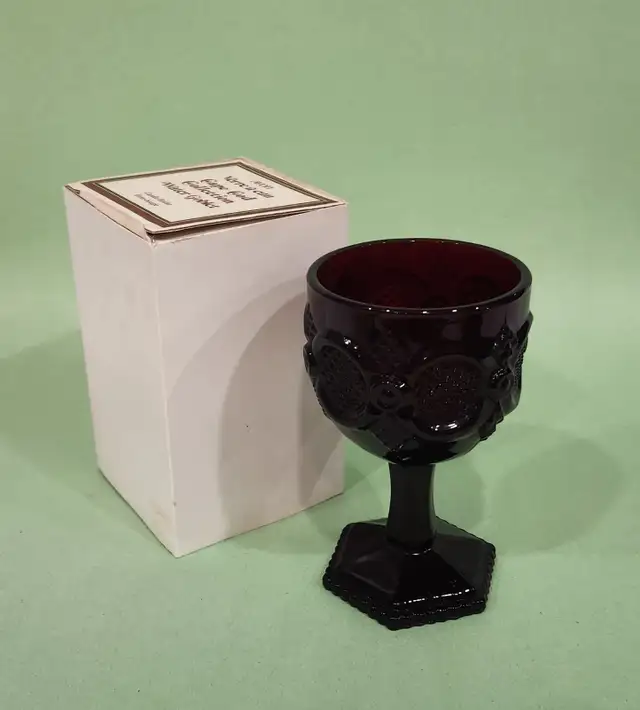 Avon 1876 Cape Cod Ruby Red Goblets65561366010369129