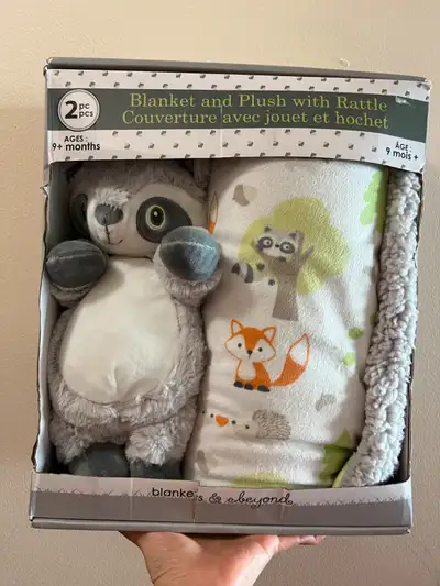 Blankets and Beyond  Blanket and Plush with Rattle, View more
