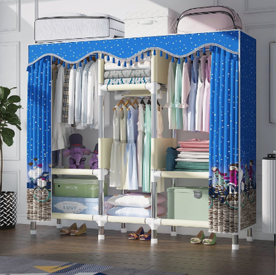 1.7M Dust-Proof All-Steel Frame Cloth Wardrobe Portable Closet, View more