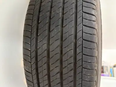 Four (4) Nissan original rims and Firestone tires. 205/55 R17 91V, willing to sell 2 or all 4, $200...