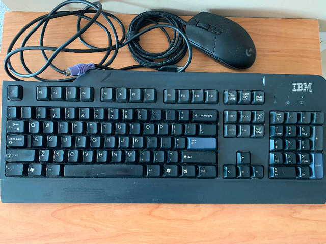 IBM Keyboard with cables and mouse : in Mice, Keyboards & Webcams in Cambridge