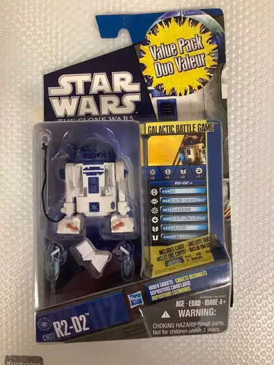 Various Star Wars Action Figures from the “Clone Wars” Collection. New in package. Never been opened...