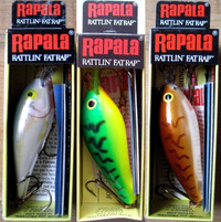 NEW - Rare RAPALA Rattlin' Fat Rap RFR-7 fishing bait - $45/each