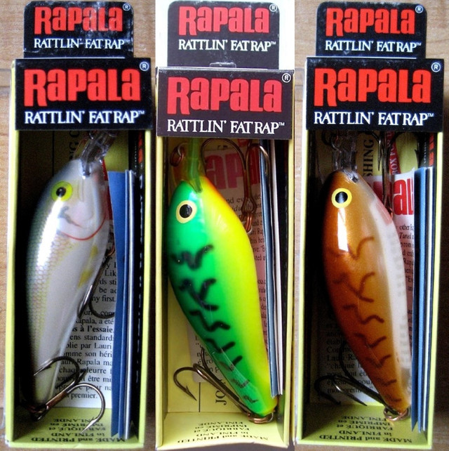 NEW - Rare RAPALA Rattlin' Fat Rap RFR-7 fishing bait - $45/each, Fishing,  Camping & Outdoors, London
