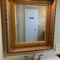 Gold Colour Framed Mirror (2 Available)