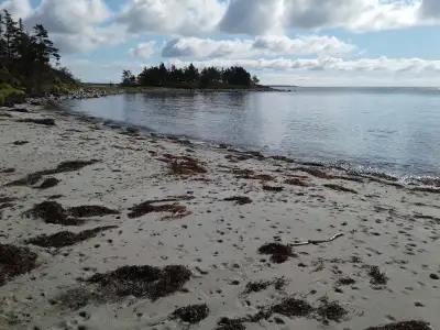 8 acre Island ,( Raspberry Island ) , off the SW coast of Nova Scotia. Beautiful sand beach which is...