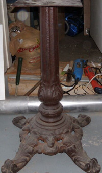Ornate Cast Iron Victorian Style Table Base and Table Top