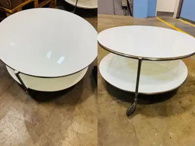 SALE! FOR $30 - WHITE ROUND TABLE, View more