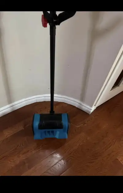 Cordless electric snow shovel with 2 batteries and charger, View more