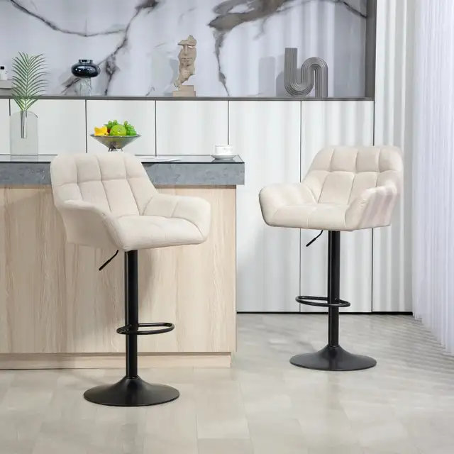 Swivel Bar stool Adjustable Bar Stool with Footrest in Chairs & Recliners in Markham / York Region - Image 11