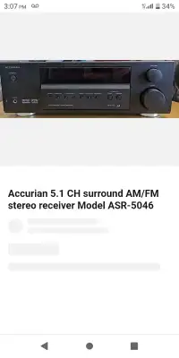 Accurian 5.1 CH surround AM/FM stereo receiver Model ASR-5046