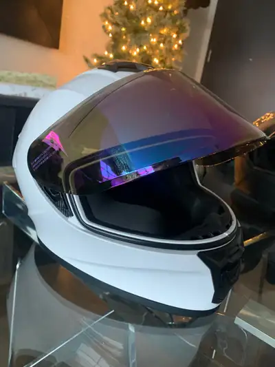 White Motorcycle Helmet