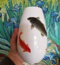 Koi Fish Chinese Porcelain Vase